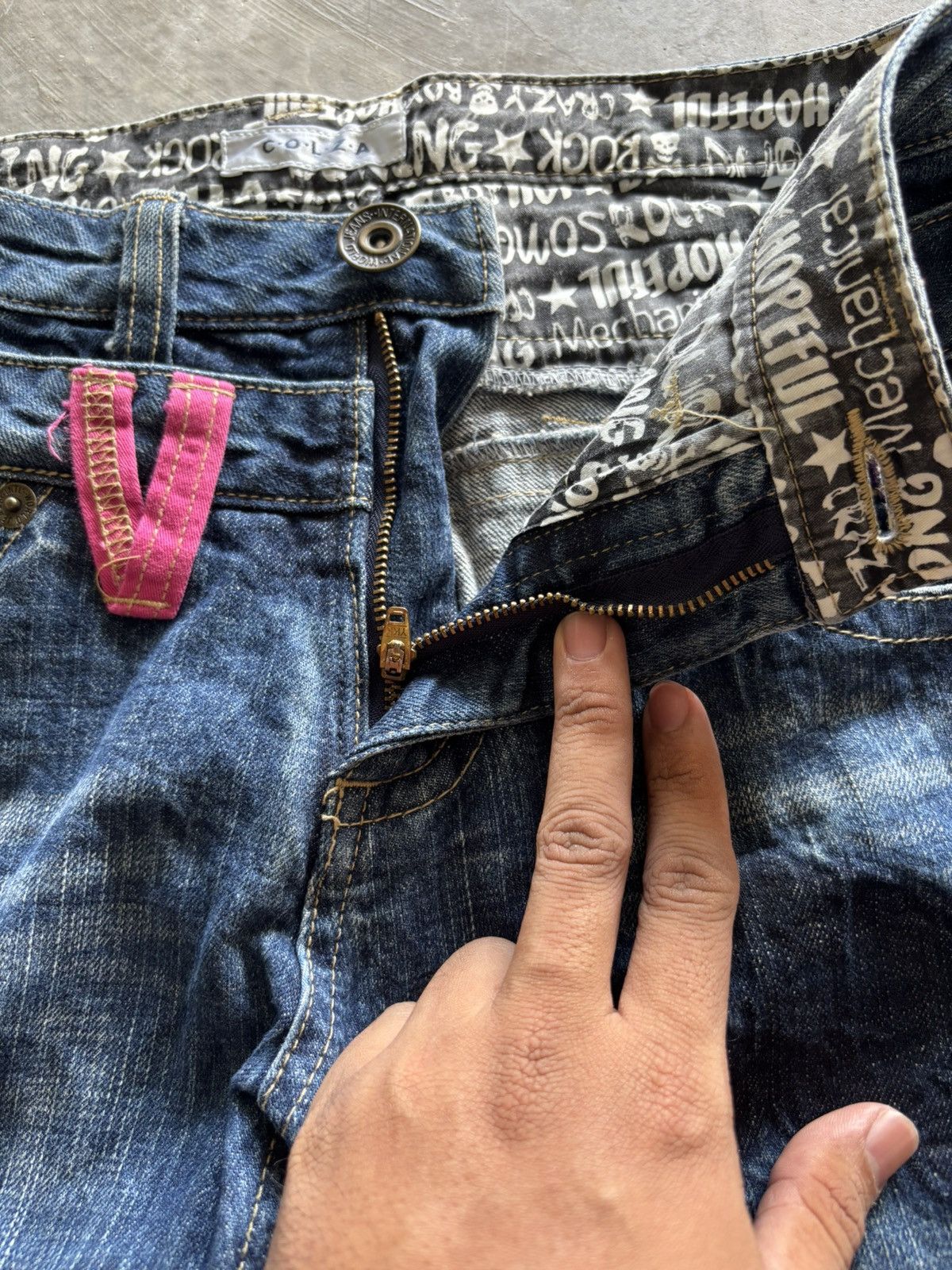PPFM Distressed double waist C.O.L.Z.A japanese punk goth style Size US 30 / EU 46 - 4 Thumbnail