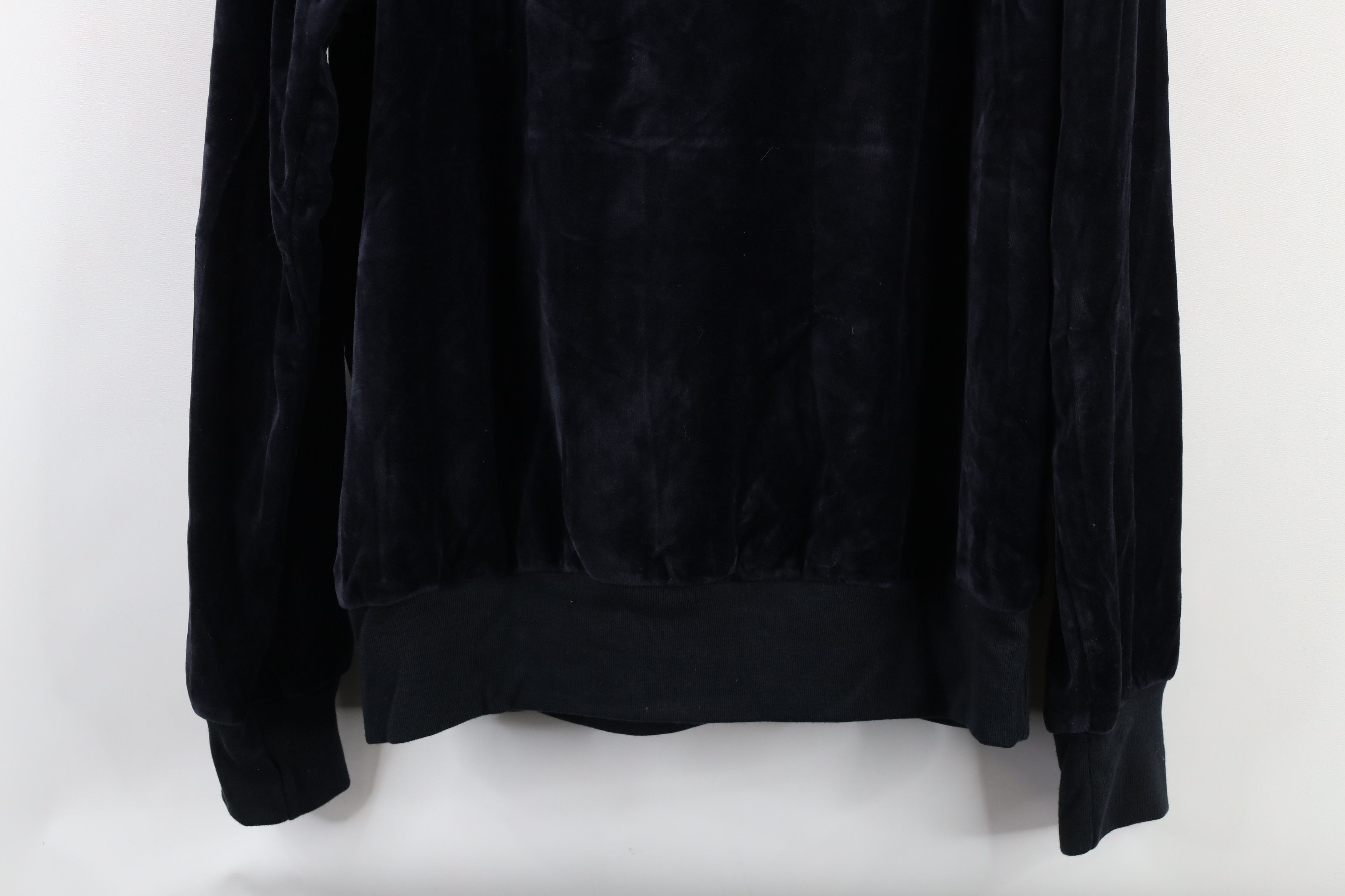 Vintage Vintage 70s Streetwear Blank Velvet Velour Hoodie Sweatshirt Size US L / EU 52-54 / 3 - 11 Thumbnail