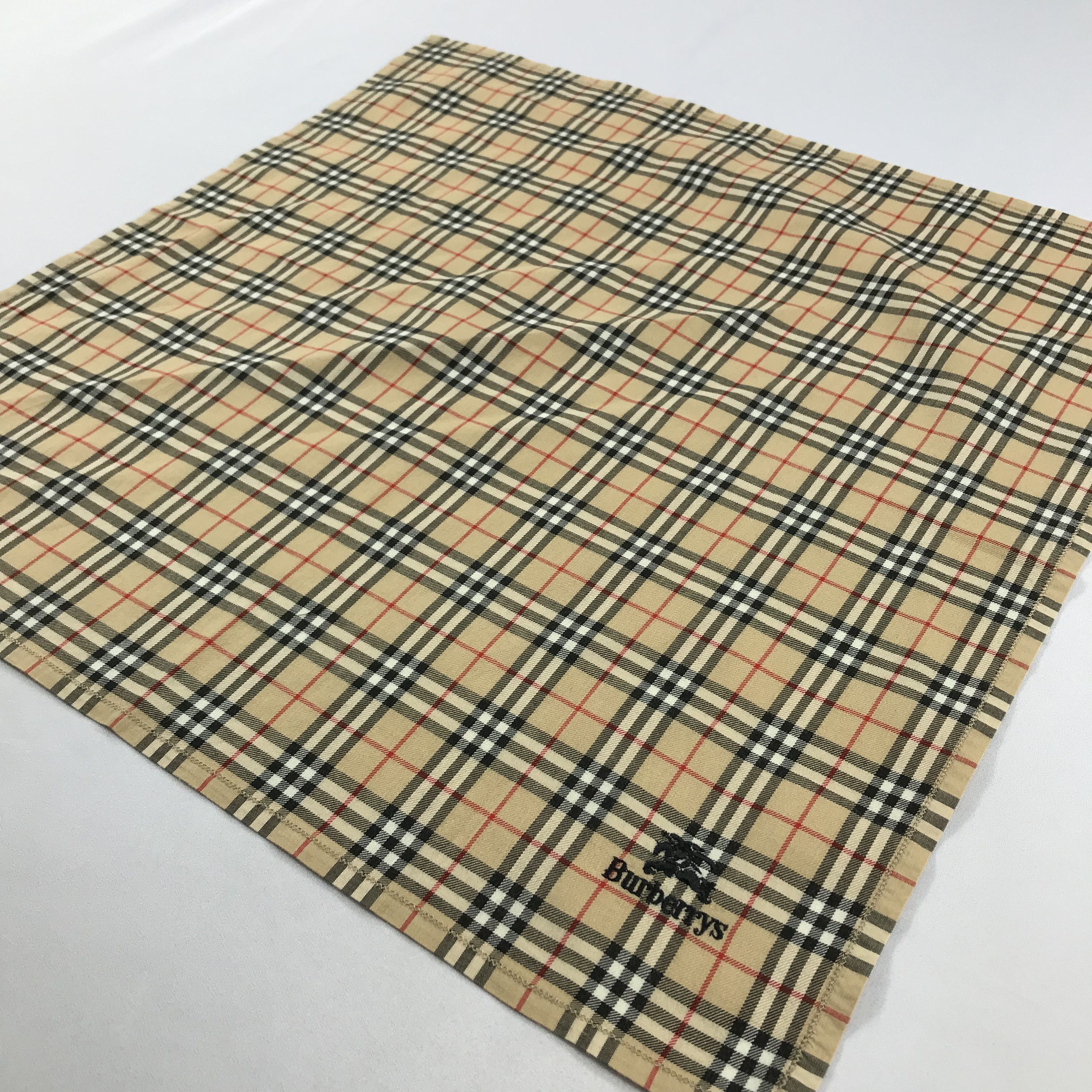 Burberry × Vintage Burberry Bandana / Handkerchief / Neckerchief -S2406 Size ONE SIZE - 2 Thumbnail