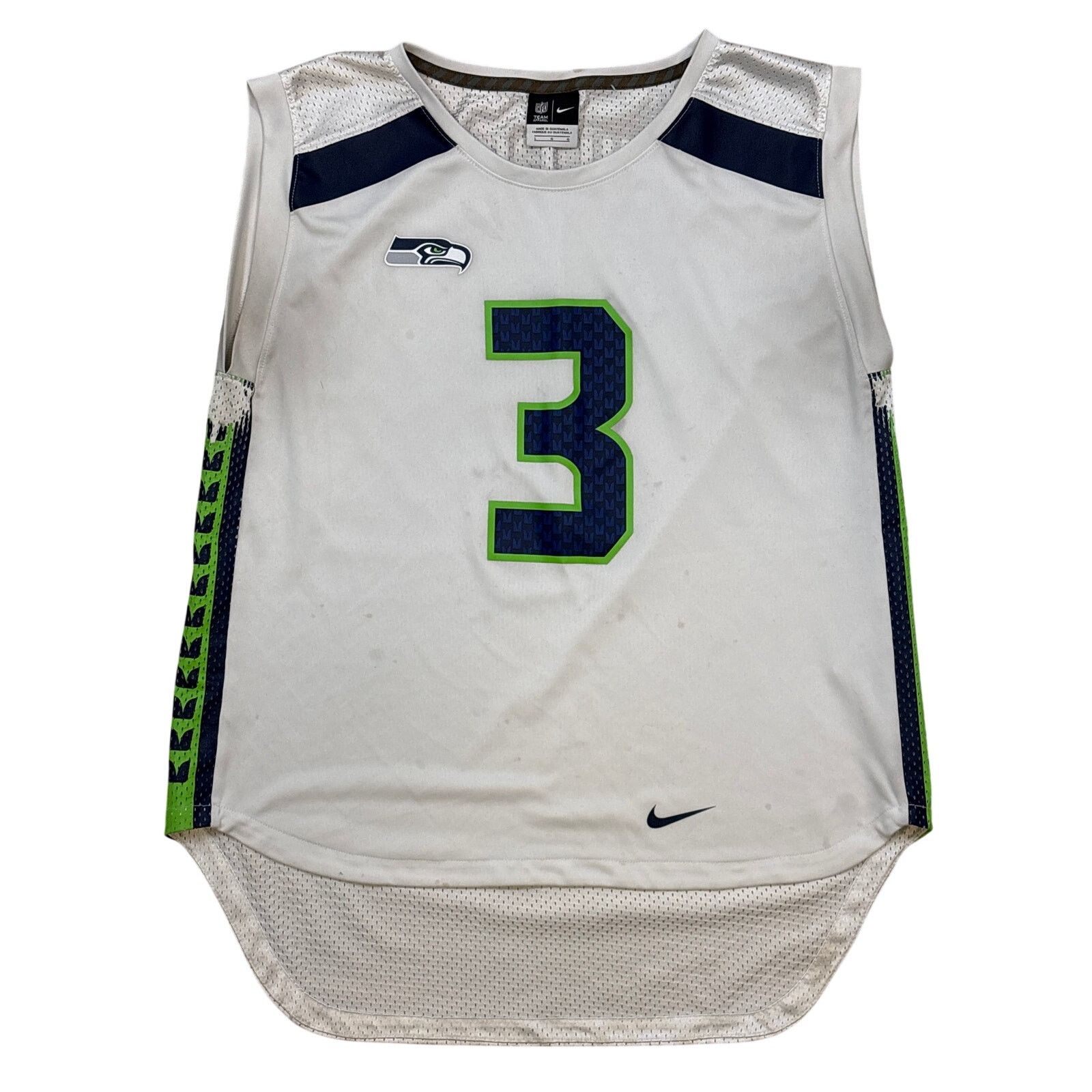 Nike Women's L Nike White Seattle Seahawks Russell Wilson 3 Size L / US 10 / IT 46 - 1 Thumbnail