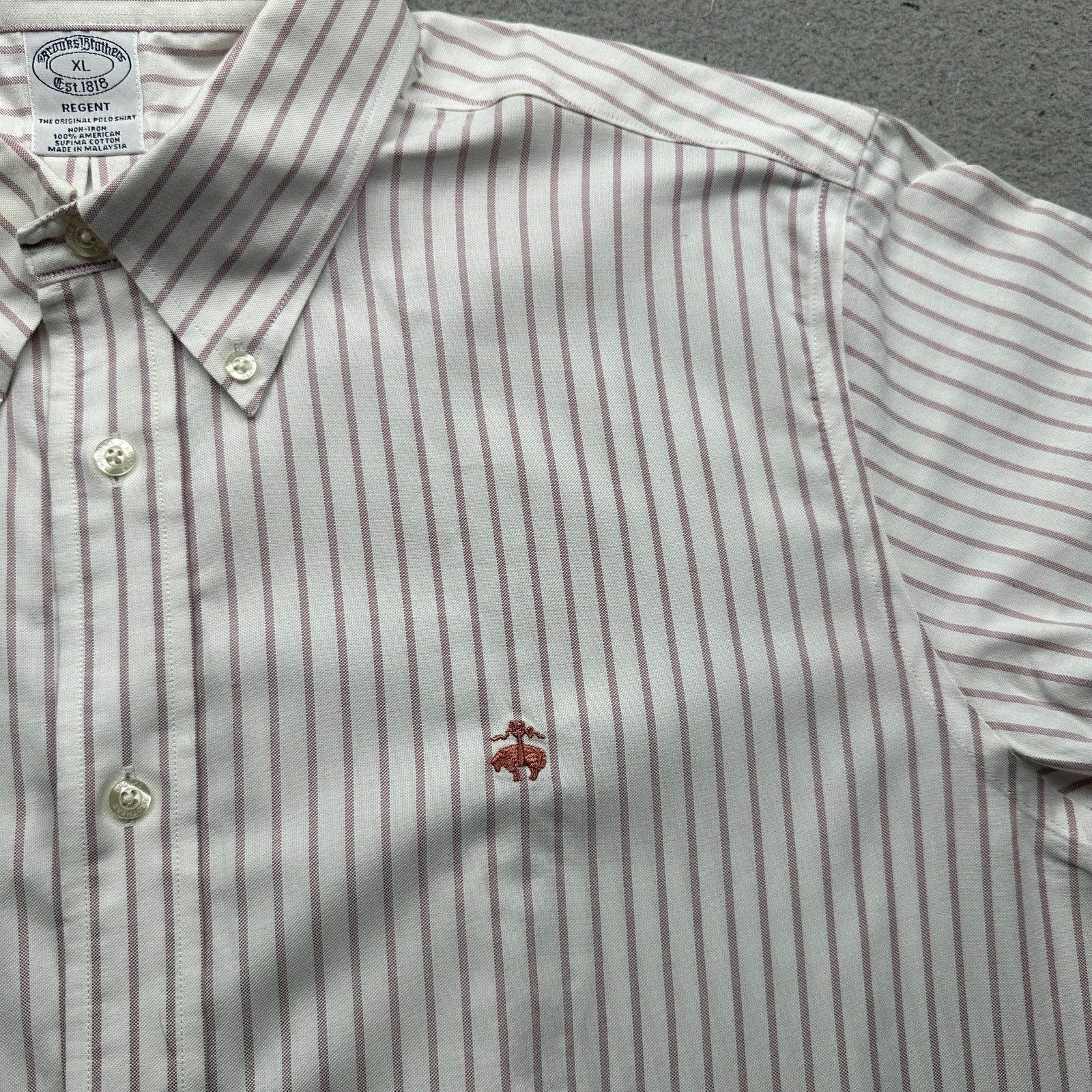 Brooks Brothers Brooks Brothers Regent Button Down Shirt Mens XL Red Striped Size US XL / EU 56 / 4 - 9 Thumbnail
