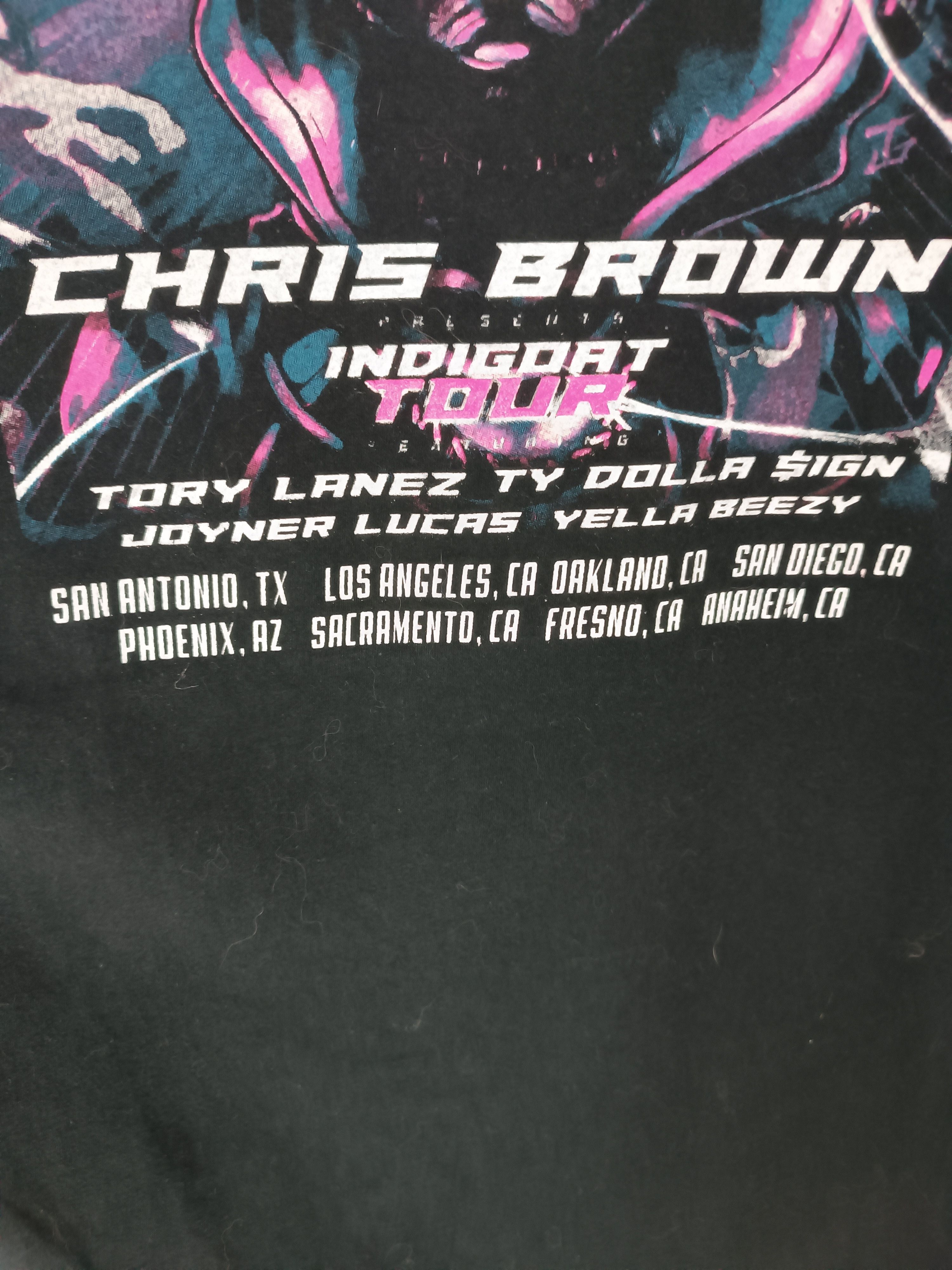 Rap Tees VINTAGE CHRIS BROWN INDIGO TOUR 2019 rihanna usher drake Size US XL / EU 56 / 4 - 14 Thumbnail