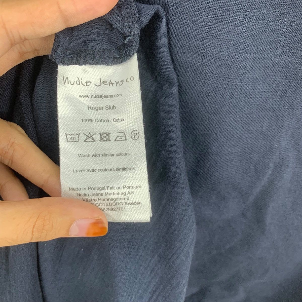 Nudie Jeans Vintage NUDIE JEANS Roger Slub Collection Indigo Tee Shirt Size M / US 6-8 / IT 42-44 - 5 Thumbnail