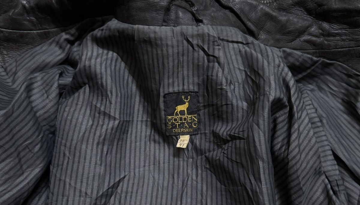 Japanese Brand Vintage GOLDEN STAG Jacket Leather Motorcycle Size US L / EU 52-54 / 3 - 6 Thumbnail