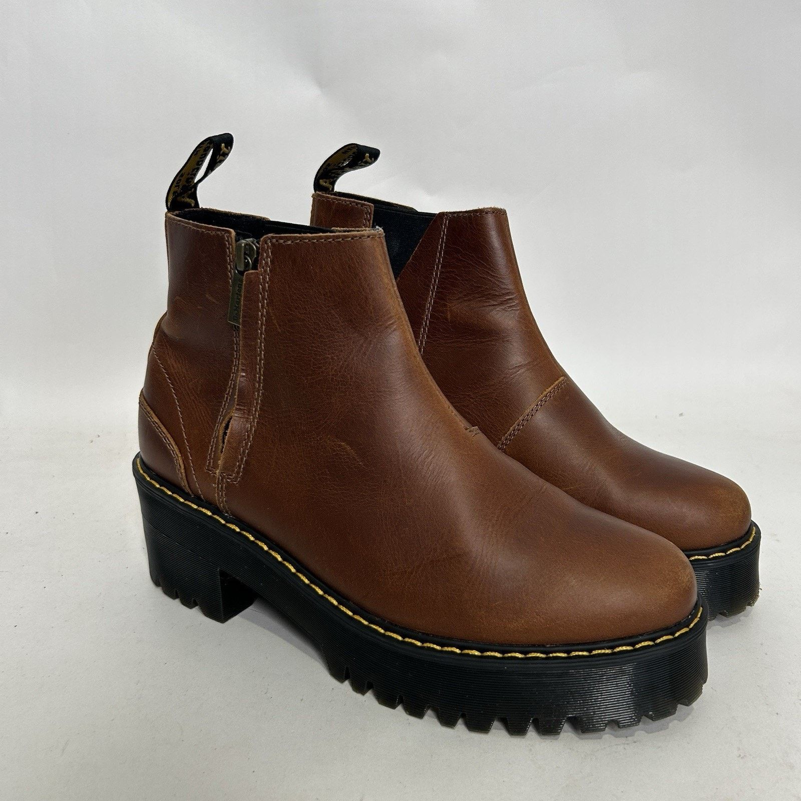 Dr. Martens Dr. Martens Rometty II Platform Zip-Up Chelsea Boots “Brown” Size US 9 / IT 39 - 1 Thumbnail