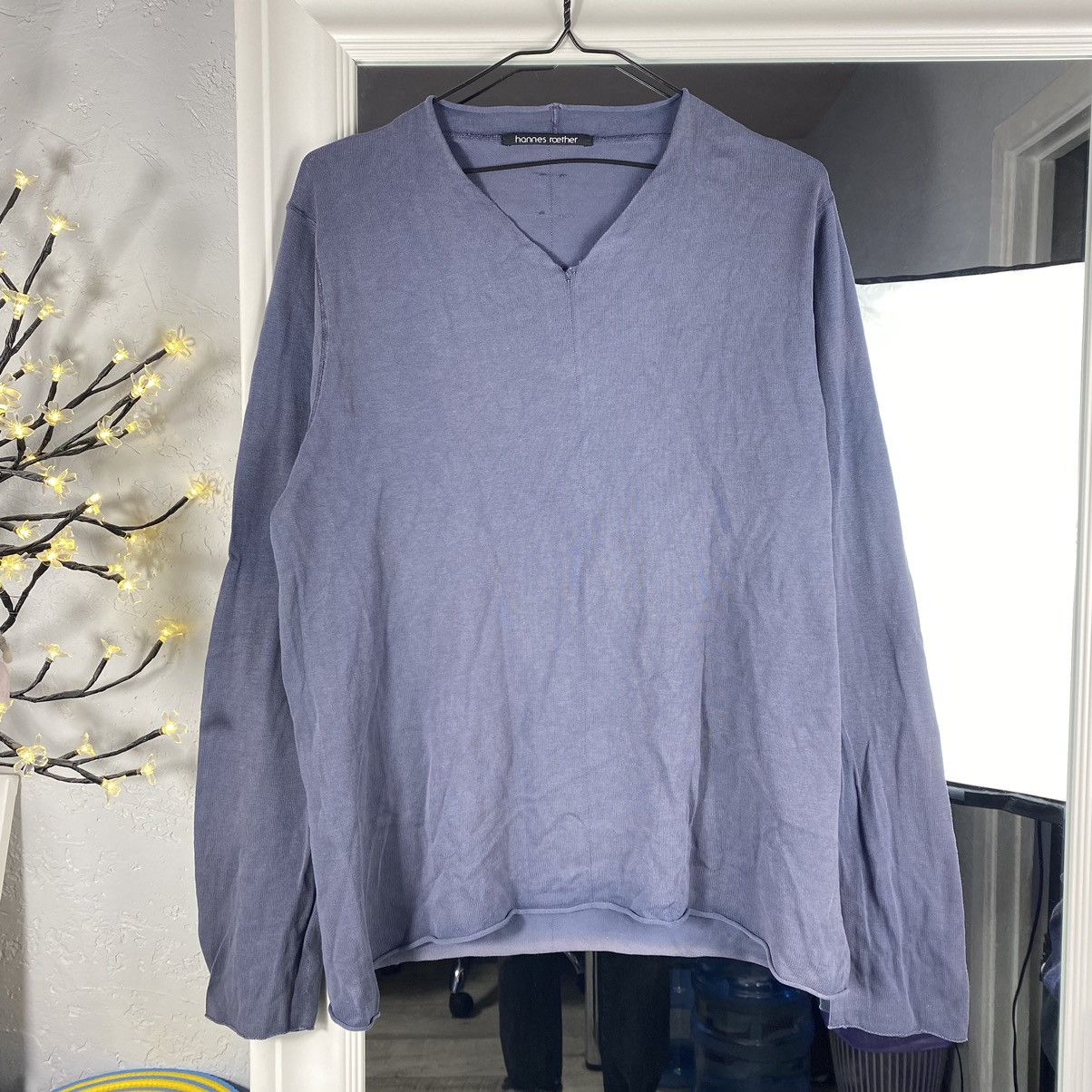 hannes roether HANNES ROETHER LIGHT NAVY FADED SWEATER Size US L / EU 52-54 / 3 - 1 Thumbnail