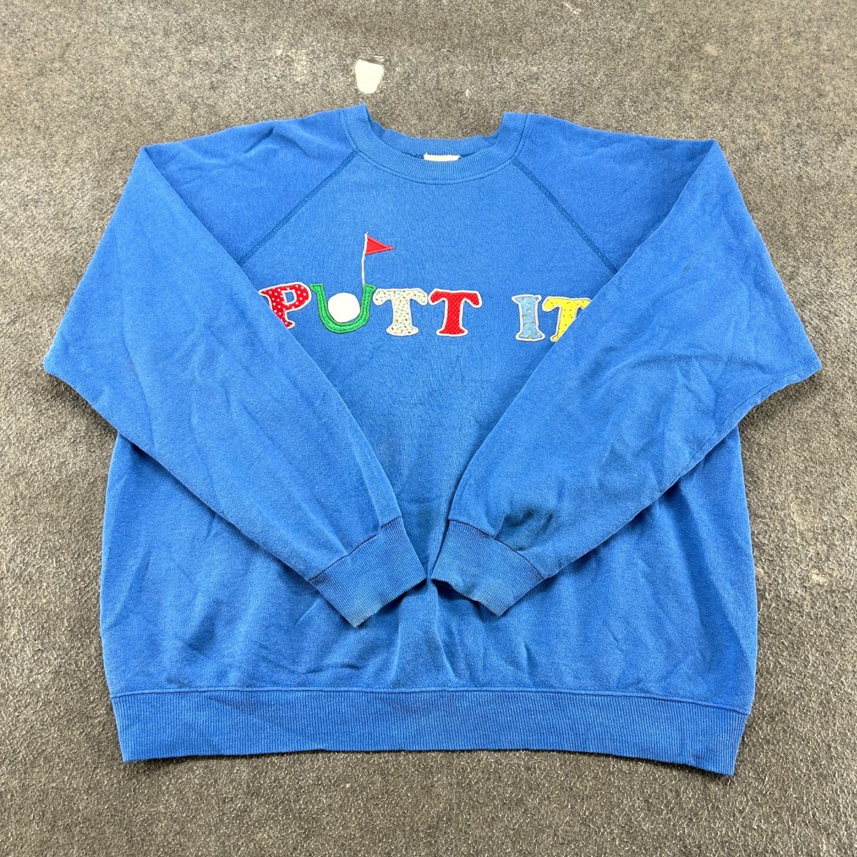 Hanes VINTAGE Hanes Sweatshirt Pullover Zipper Blue Cotton 90s Mens Large Pullover Sweatshirt Size US L / EU 52-54 / 3 - 2 Thumbnail