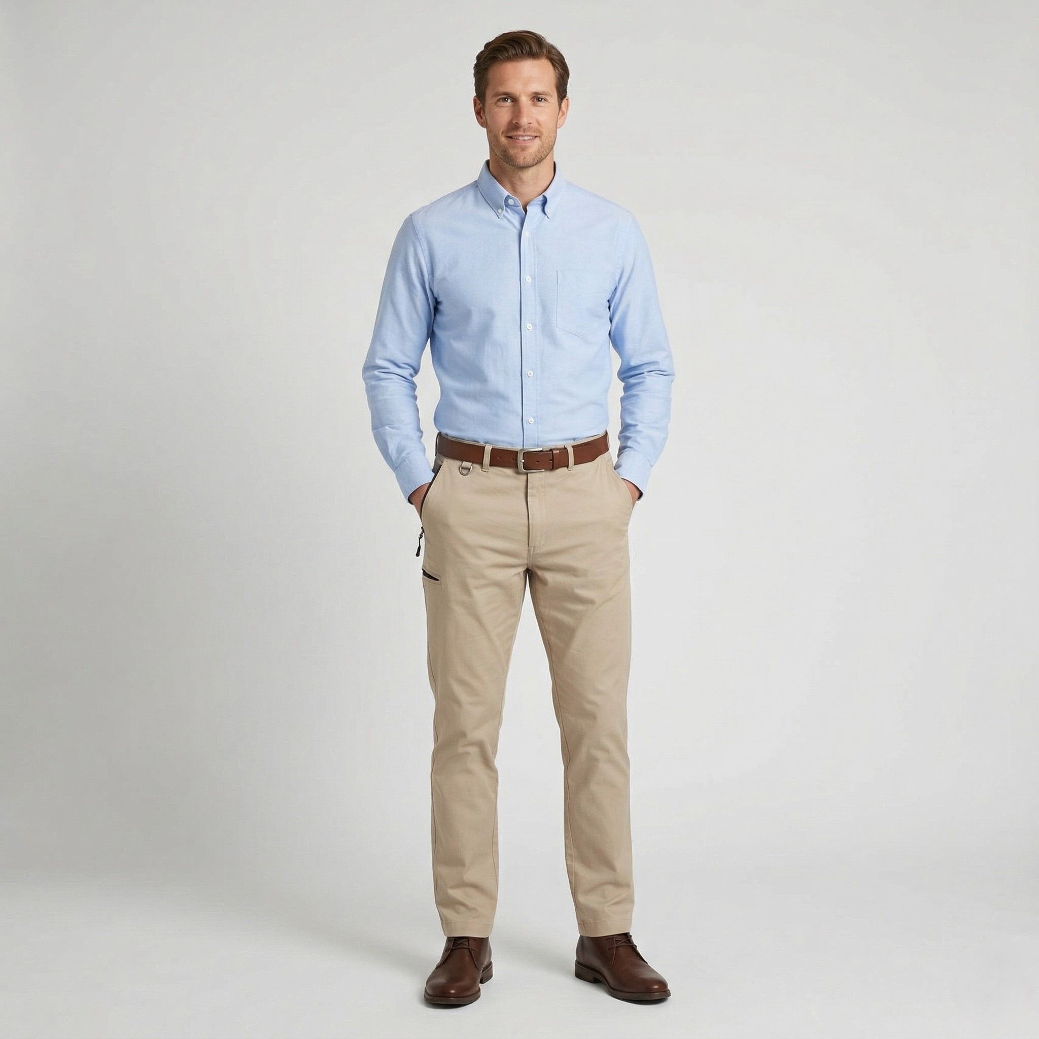 Vintage Vespa Men 36 52 Trousers Beige 100% Cotton Straight 6219 Size US 36 / EU 52 - 1 Thumbnail