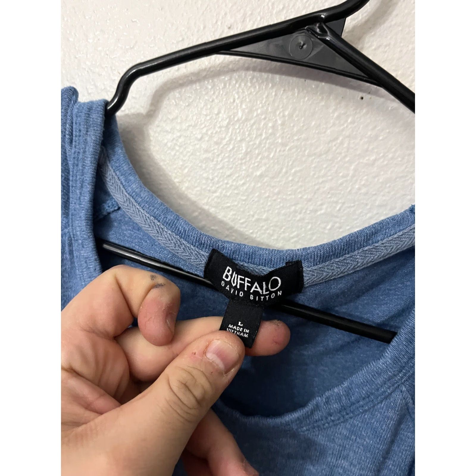 Buffalo David Bitton Buffalo Sweater Women L Blue Be Kind Lettering Pullover Round Neck Casual Size L / US 10 / IT 46 - 3 Thumbnail