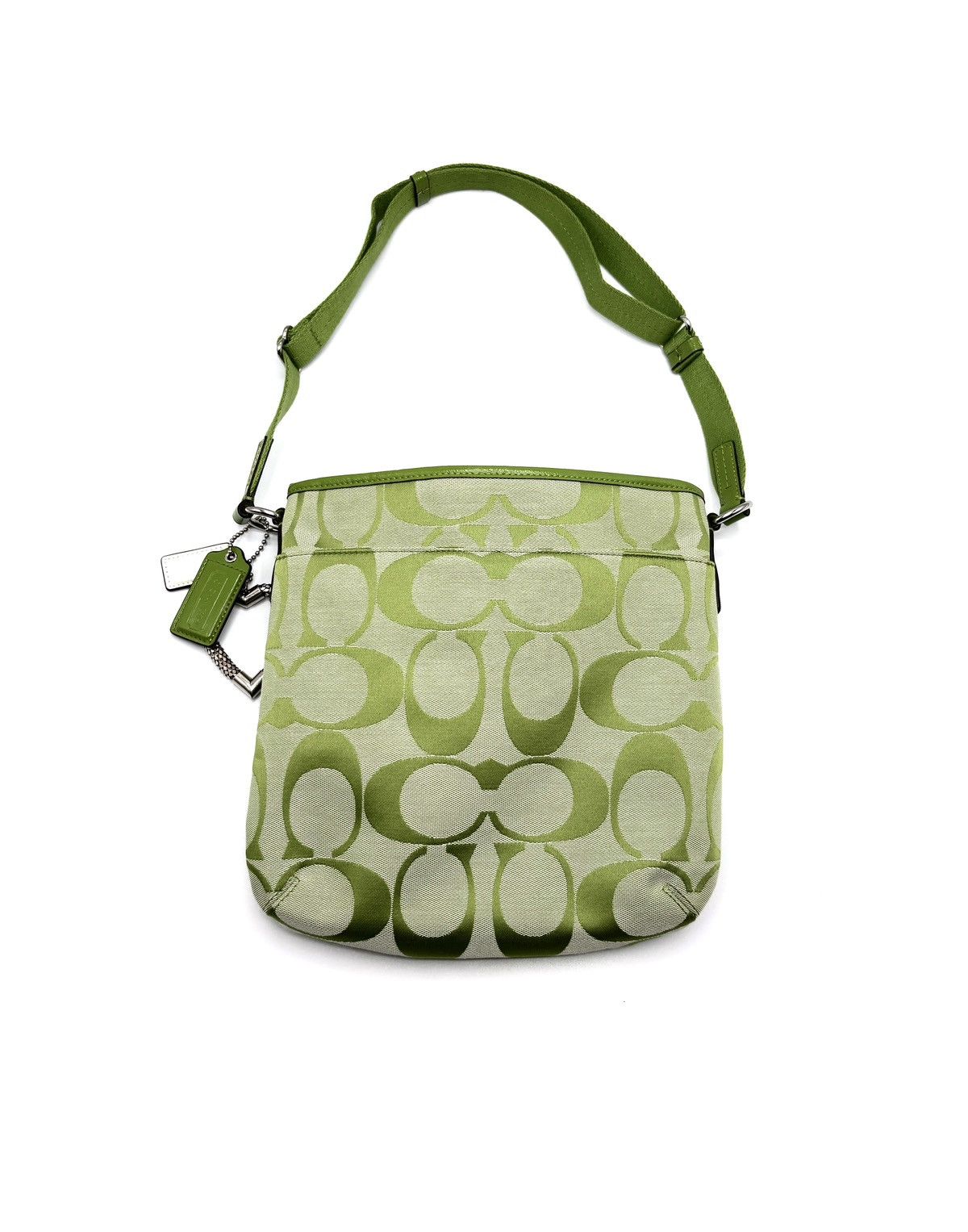 Coach Coach 2013 Lime Green Canvas Crossbody Bag Size ONE SIZE - 2 Thumbnail