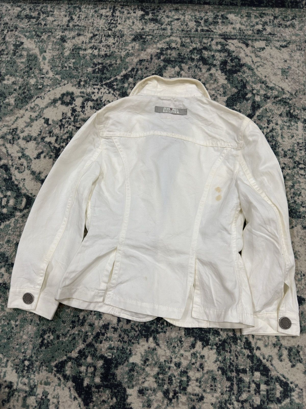 Jean Paul Gaultier Jean Paul Gaultier White Denim Jacket Size S / US 4 / IT 40 - 17 Thumbnail