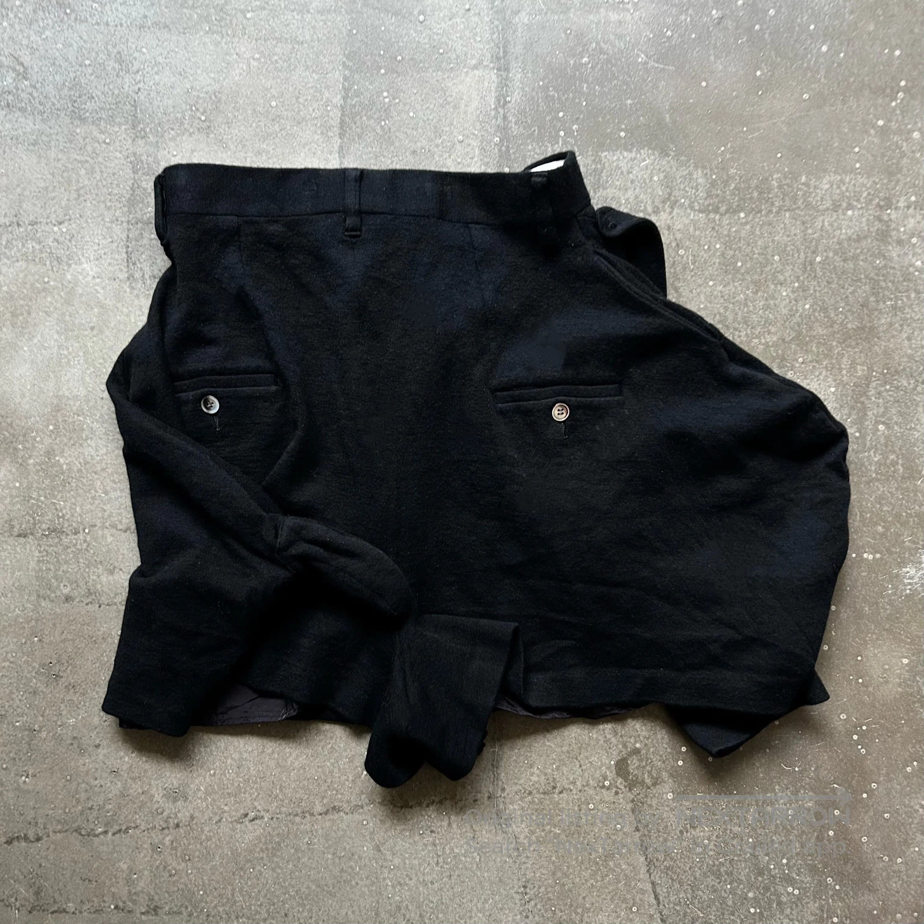 mercibeaucoup unique asymmetric black skirt. Size 30" / US 8 / IT 44 - 2 Thumbnail