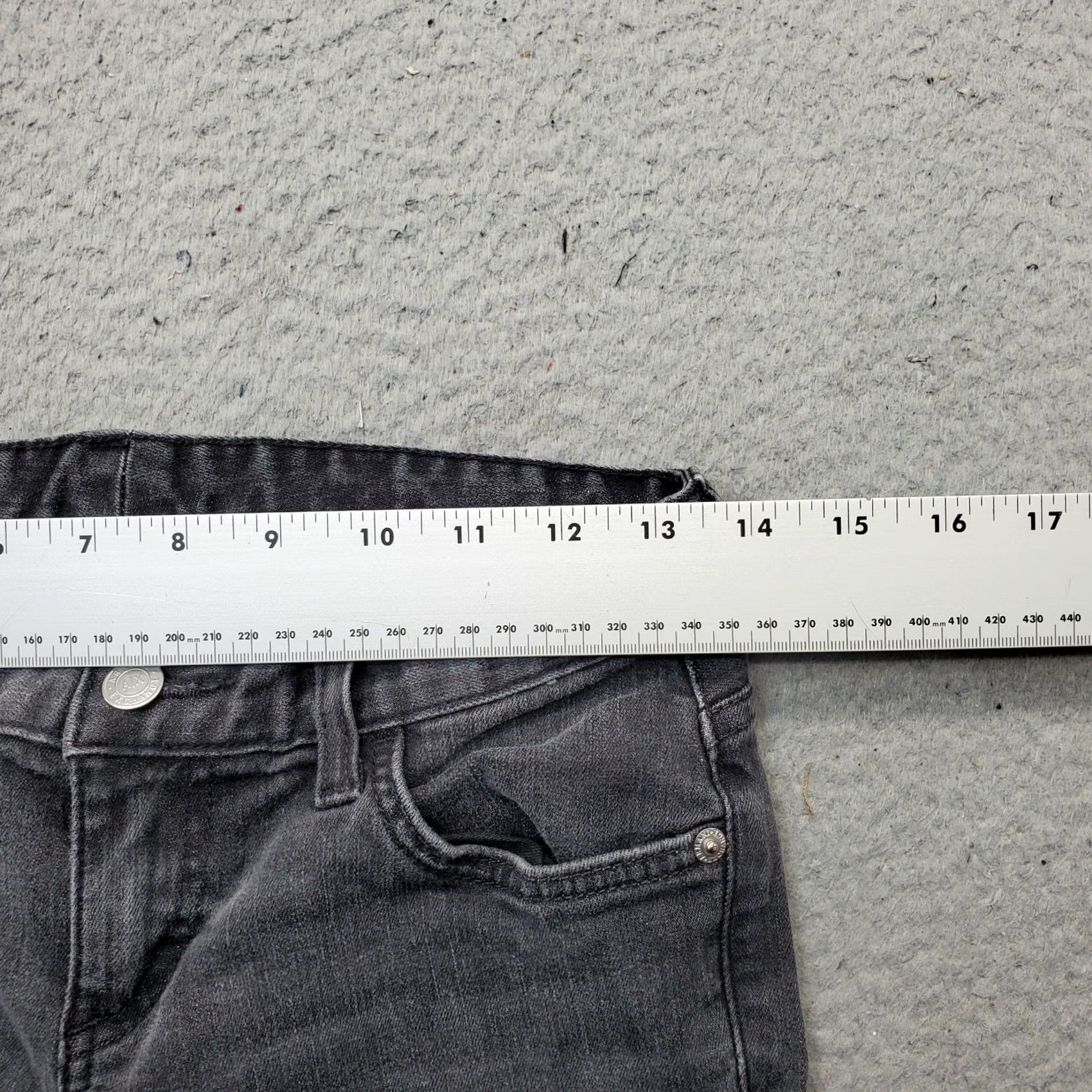 Armani Exchange AX Armani Exchange Jeans Womens 0R Gray Denim Stretch Slim Fit Straight Leg Jeans Size 25" / US 0 / IT 36 - 6 Thumbnail