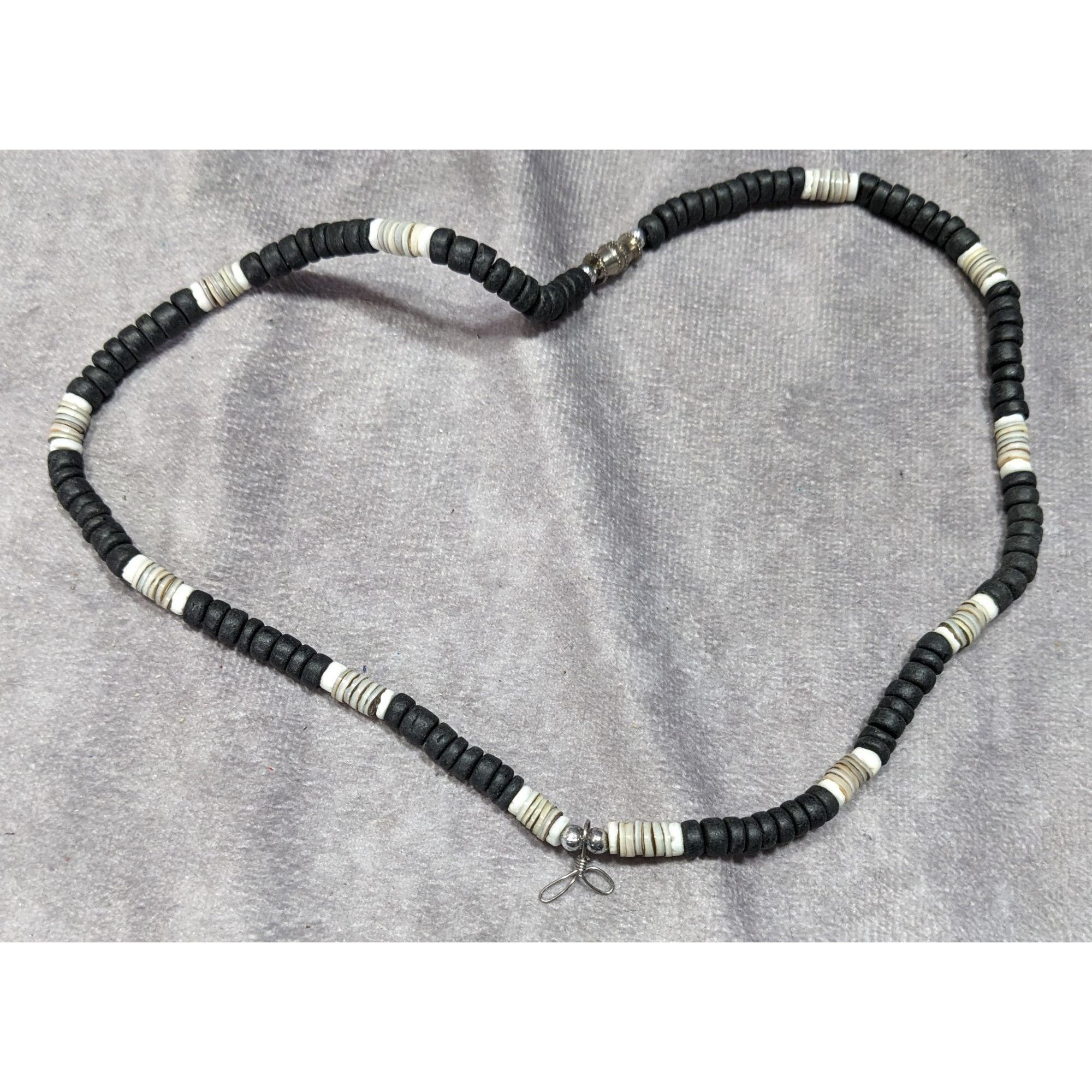 Other Vintage Beachy Heishi Necklace Black And White With Loops Fo Size ONE SIZE - 8 Thumbnail