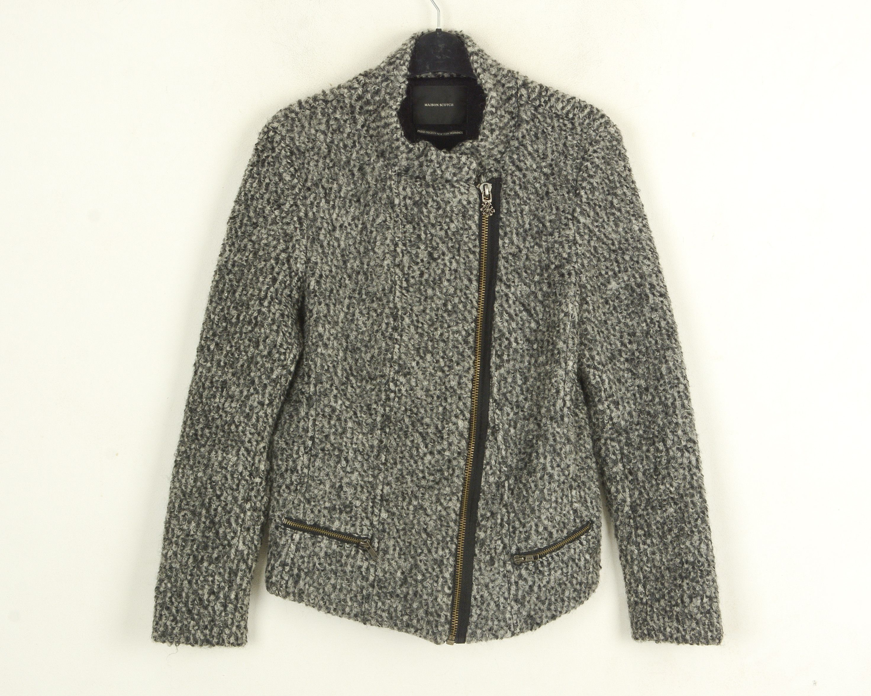 Maison Scotch Women S Size 3 Jacket Coat Wool Grey Double Brested Warm Size S / US 4 / IT 40 - 1 Thumbnail