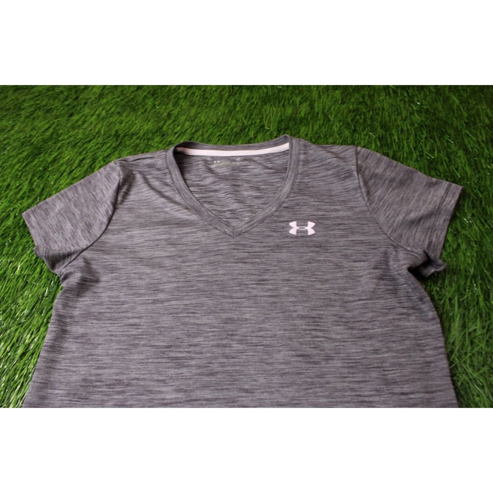 Under Armour Under Armour Shirt Women Compression Training Jersey L Gray Short Sleeve Size L / US 10 / IT 46 - 2 Thumbnail