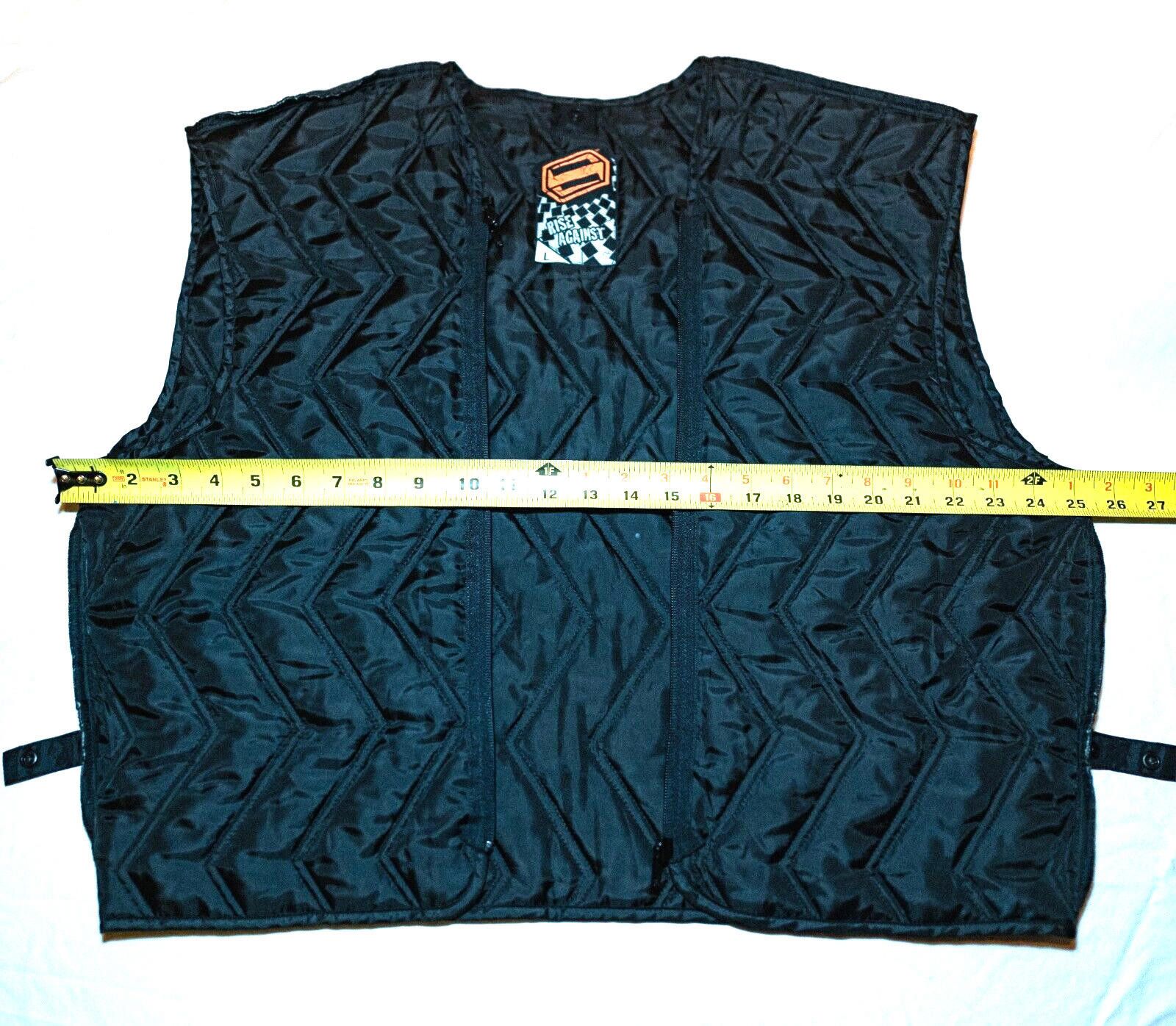 Designer Rare Original Rise Against Biker Jacket Vest Size L/XL Size ONE SIZE - 4 Thumbnail