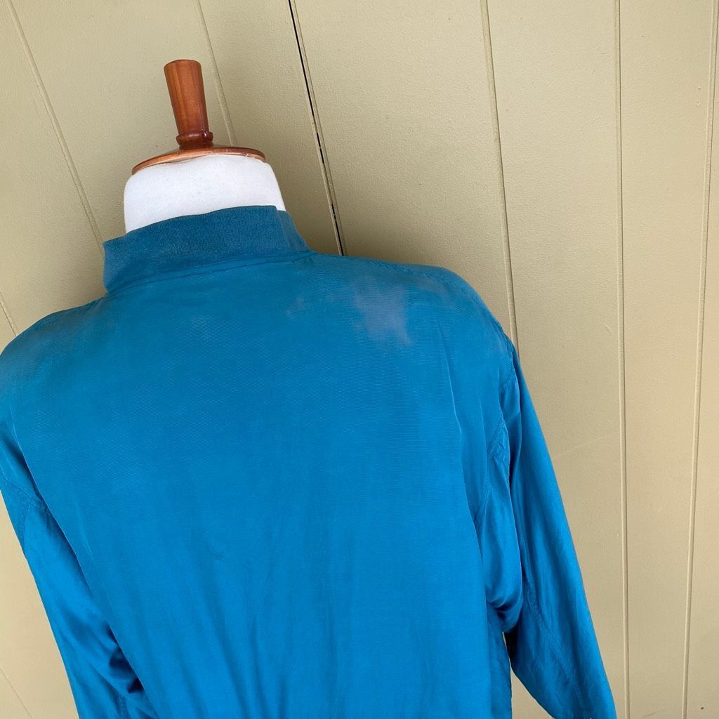 Other Visitor men L 100% Silk lightweight full zip vintage bomber Size US L / EU 52-54 / 3 - 11 Thumbnail