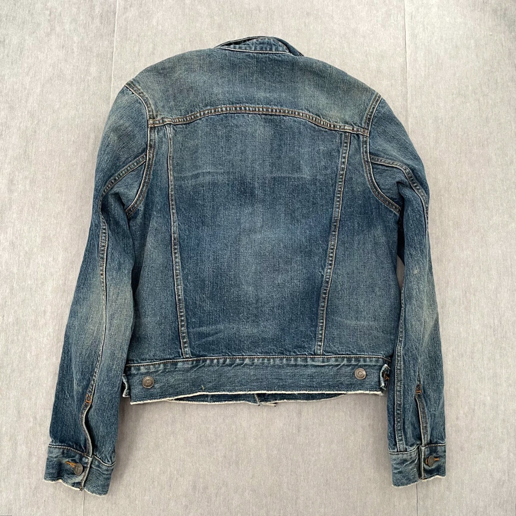 Vince Vince Womens Jacket Denim Blue Medium Regular Short Sleeve Long Sleeve Button Front Collared Pockets Classic Basic Jacket Mens Womens Size 32" / US 10 / IT 46 - 2 Thumbnail