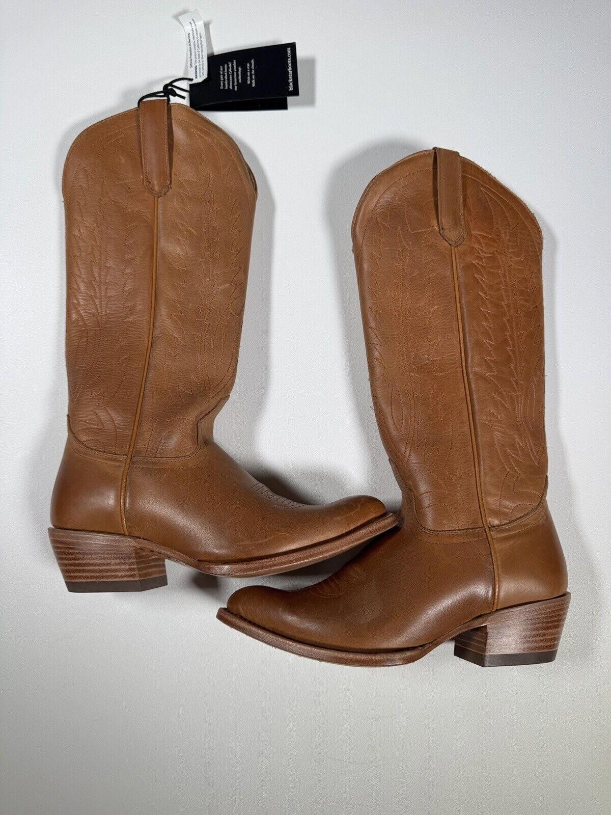 Boot Black Star Women EDEN STITCHED ONYX leather Sz 7