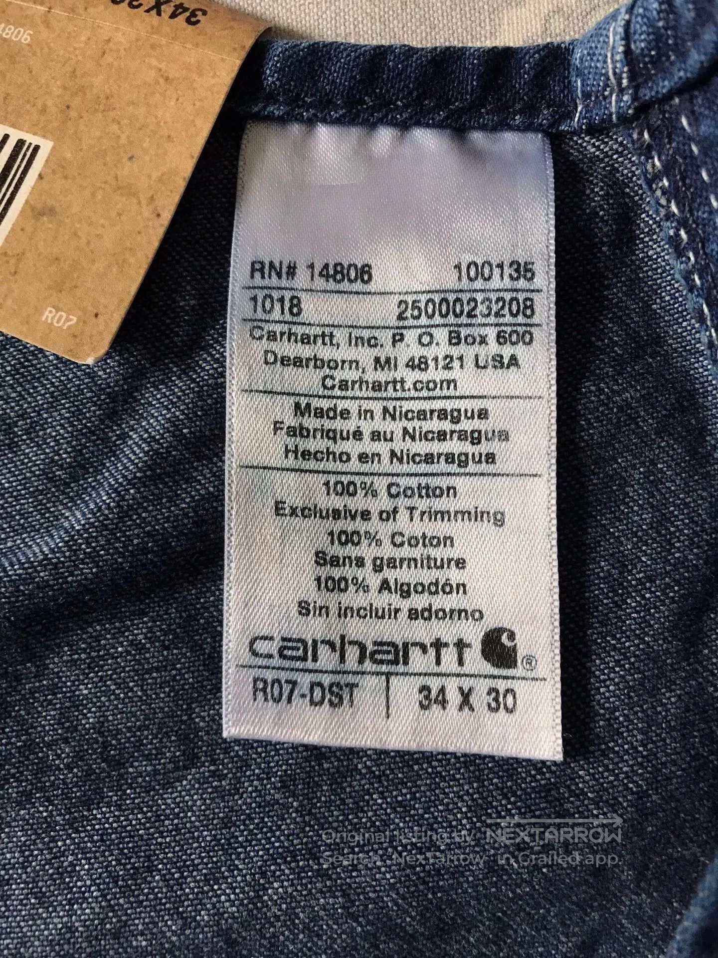 Carhartt Carhartt R07 Washed Denim Overalls W34L30. Size US 34 / EU 50 - 9 Thumbnail