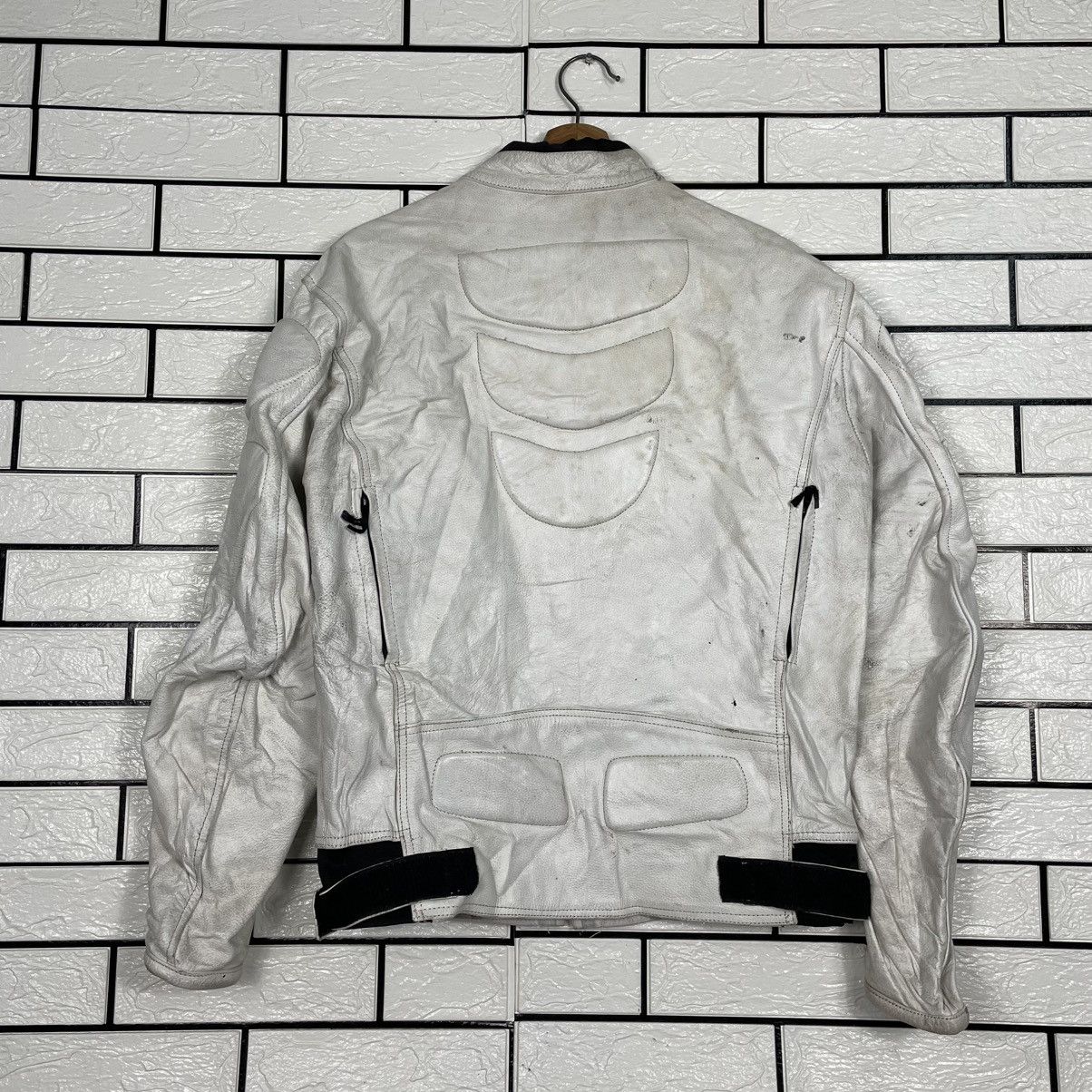 Japanese Brand White Leather Biker Jacket Size US M / EU 48-50 / 2 - 7 Thumbnail