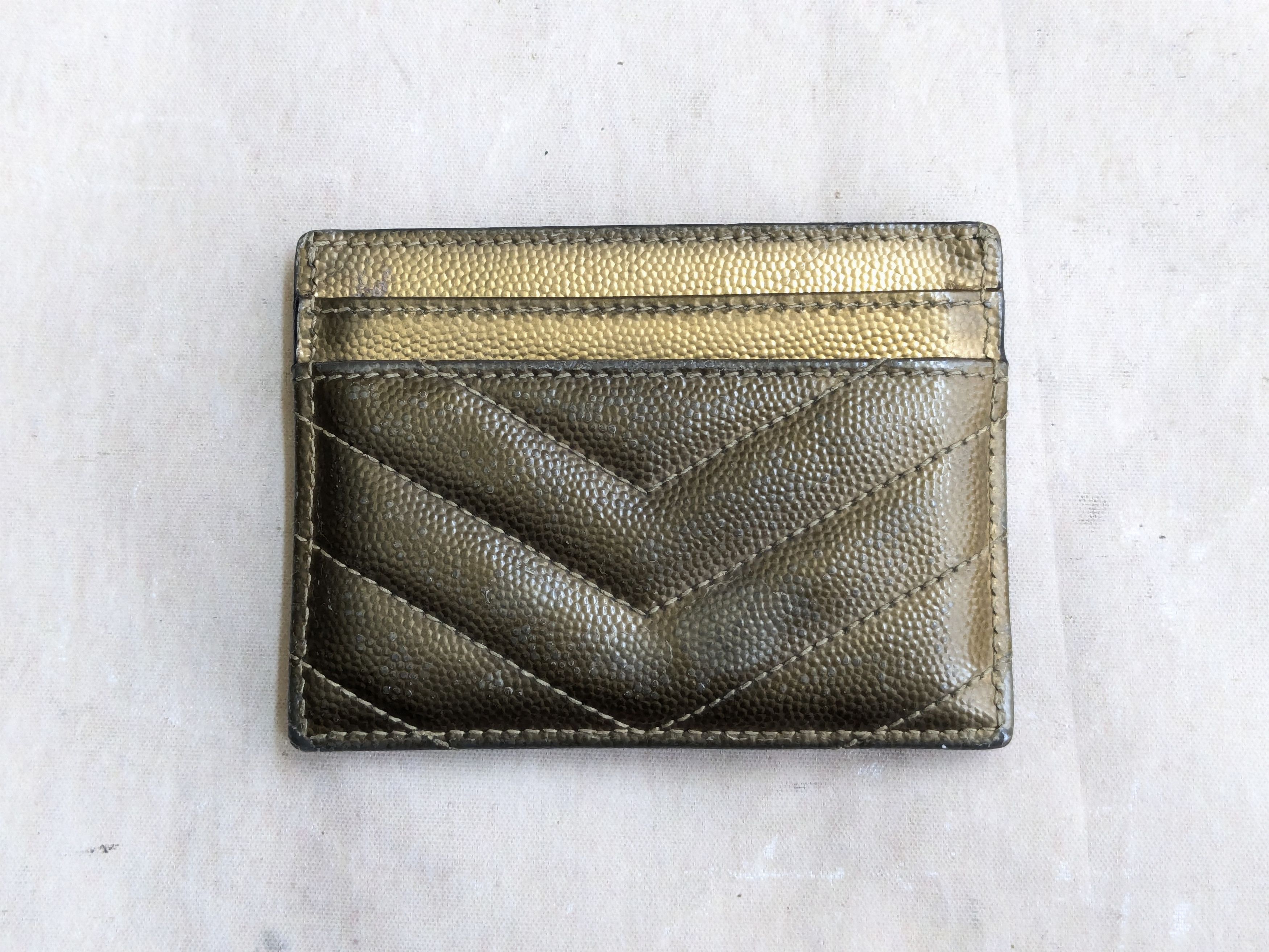 Saint Laurent Paris Saint Laurent Paris Cardholder Wallet Gold Wallet Size ONE SIZE - 3 Thumbnail