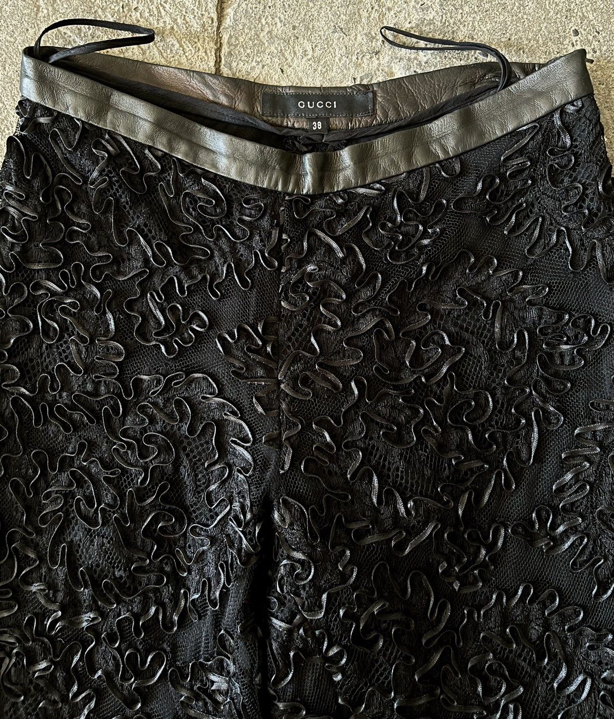 Gucci Archive Gucci - Tom Ford - FW1999 - Evening Lace Pants Size 26" / US 2 / IT 38 - 14 Thumbnail
