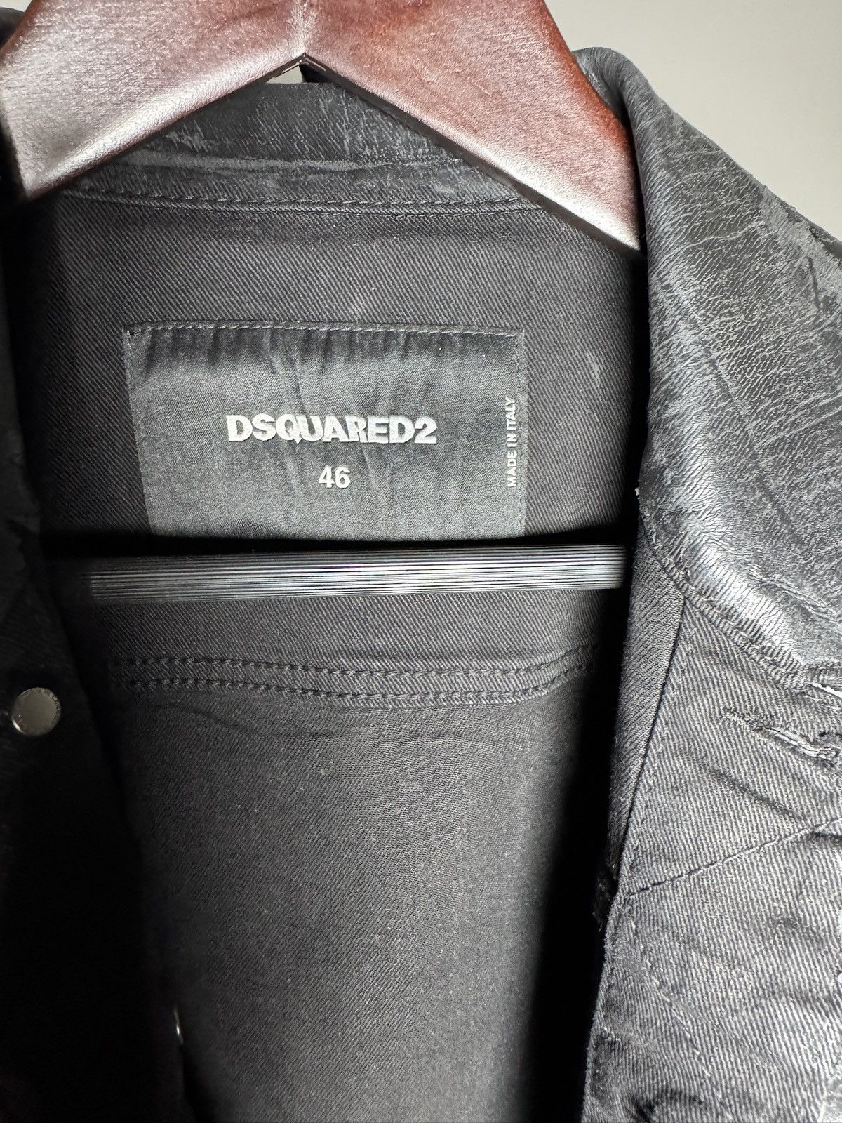 Dsquared2 Dsquared2 Coated Denim Jacket - Black Wax Finish Size US S / EU 44-46 / 1 - 9 Thumbnail