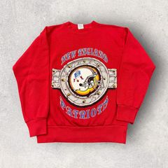 CustomCat New England Patriots Vintage NFL Crewneck Sweatshirt Red / XL