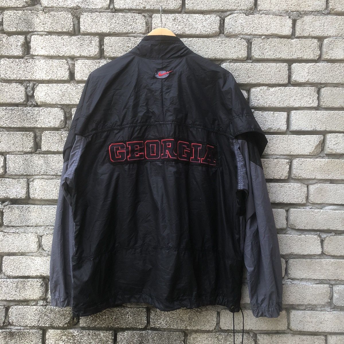 Nike × Vintage Vintage 90s Nike Team Anorak Georgia Bulldogs Size US L / EU 52-54 / 3 - 7 Thumbnail