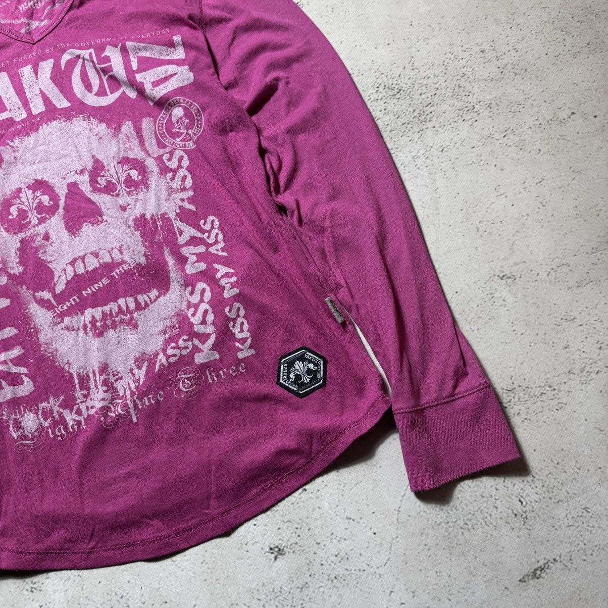 If Six Was Nine Yakuza F*ck Society Pink Hoodie – Glam Punk Grunge Energy Size M / US 6-8 / IT 42-44 - 4 Thumbnail