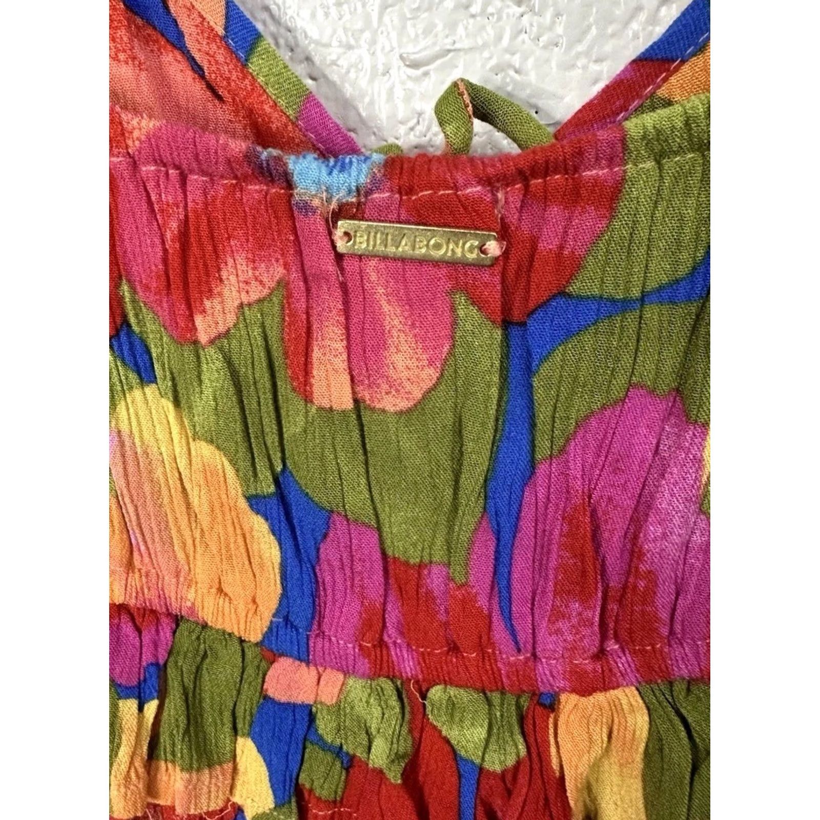 Billabong VINTAGE? NEW Billabong Rebel Hearts Dark Floral Spaghetti Strap Midi Dress Women’s Medium Size M / US 6-8 / IT 42-44 - 4 Thumbnail