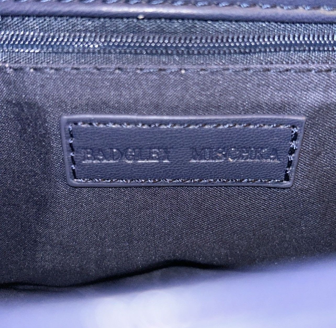 Badgley Mischka Badgley Mischka Denim Blue Vegan Leather Studded Pearl Bag Size ONE SIZE - 5 Thumbnail