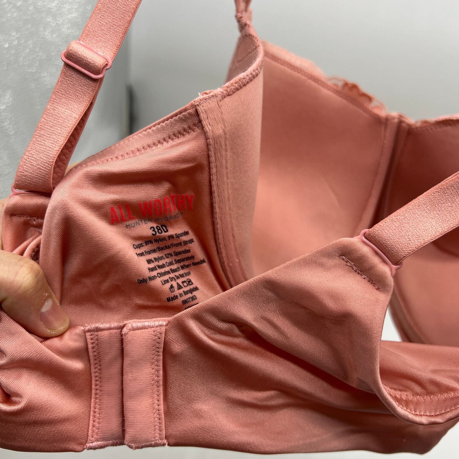 Other All Worthy Lace Cup Balconette Bra Rosette Size 38 D Size XS / US 0-2 / IT 36-38 - 7 Thumbnail