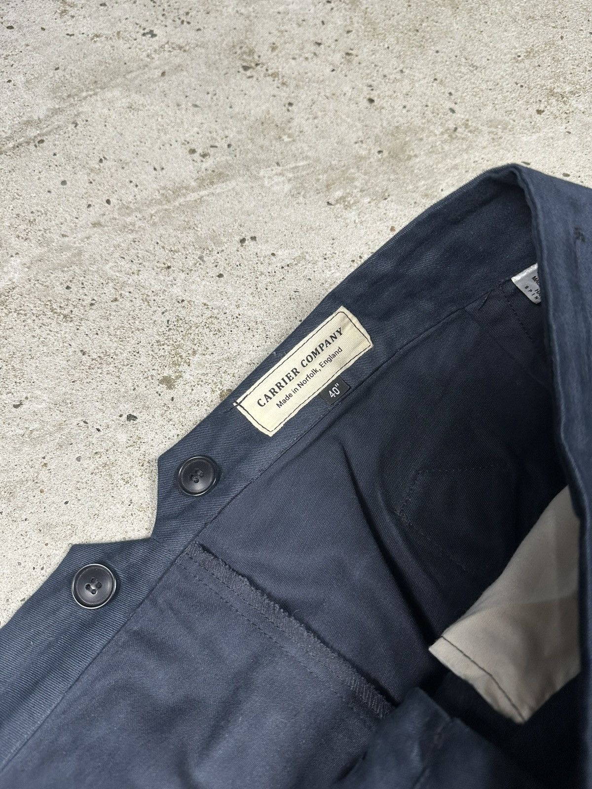 Le Laboureur Vintage Carrier Company Norfolk England Navy Workwear Pants Size US 38 / EU 54 - 8 Thumbnail