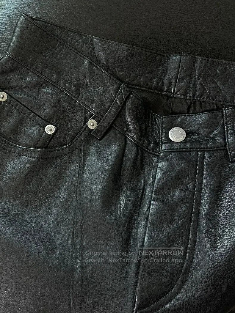 Helmut Lang Helmut Lang 99AW Leather Denim Pants. Size US 28 / EU 44 - 1 Thumbnail