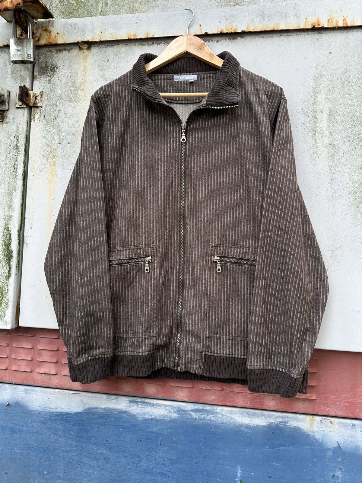 Vintage 👹Vintage Cosine Corduroy Bomber Jacket Size US M / EU 48-50 / 2 - 5 Thumbnail