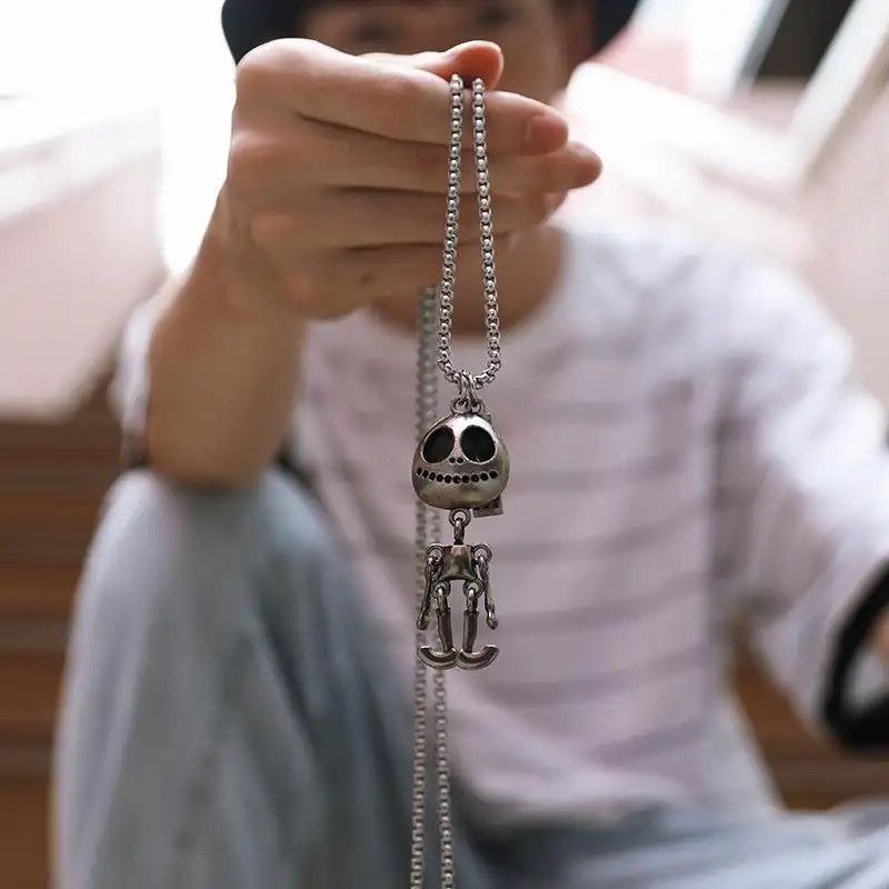 Jewelry Skull Necklace Couple Hip-hop Street Style Pendant Size ONE SIZE - 1 Thumbnail