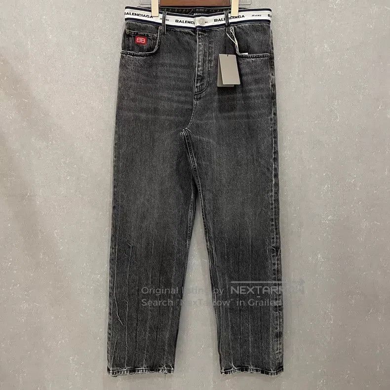 Balenciaga Balenciaga size S Black Water-Washed Distressed Belt Jacqu Size US 27 - 5 Thumbnail