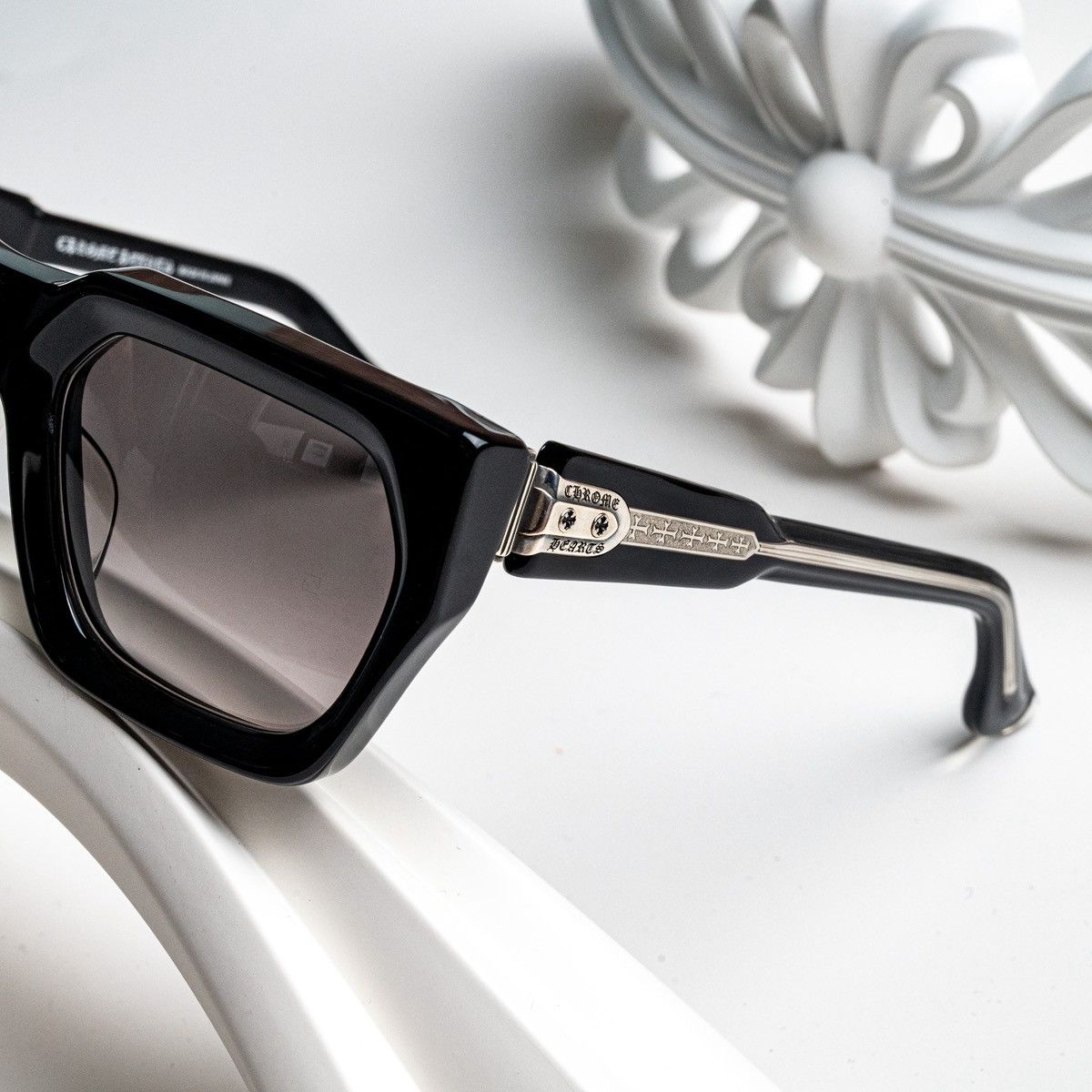Chrome Hearts CHROME HEARTS JELLY & JAM BLACK SUNGLASSES Size ONE SIZE - 3 Thumbnail