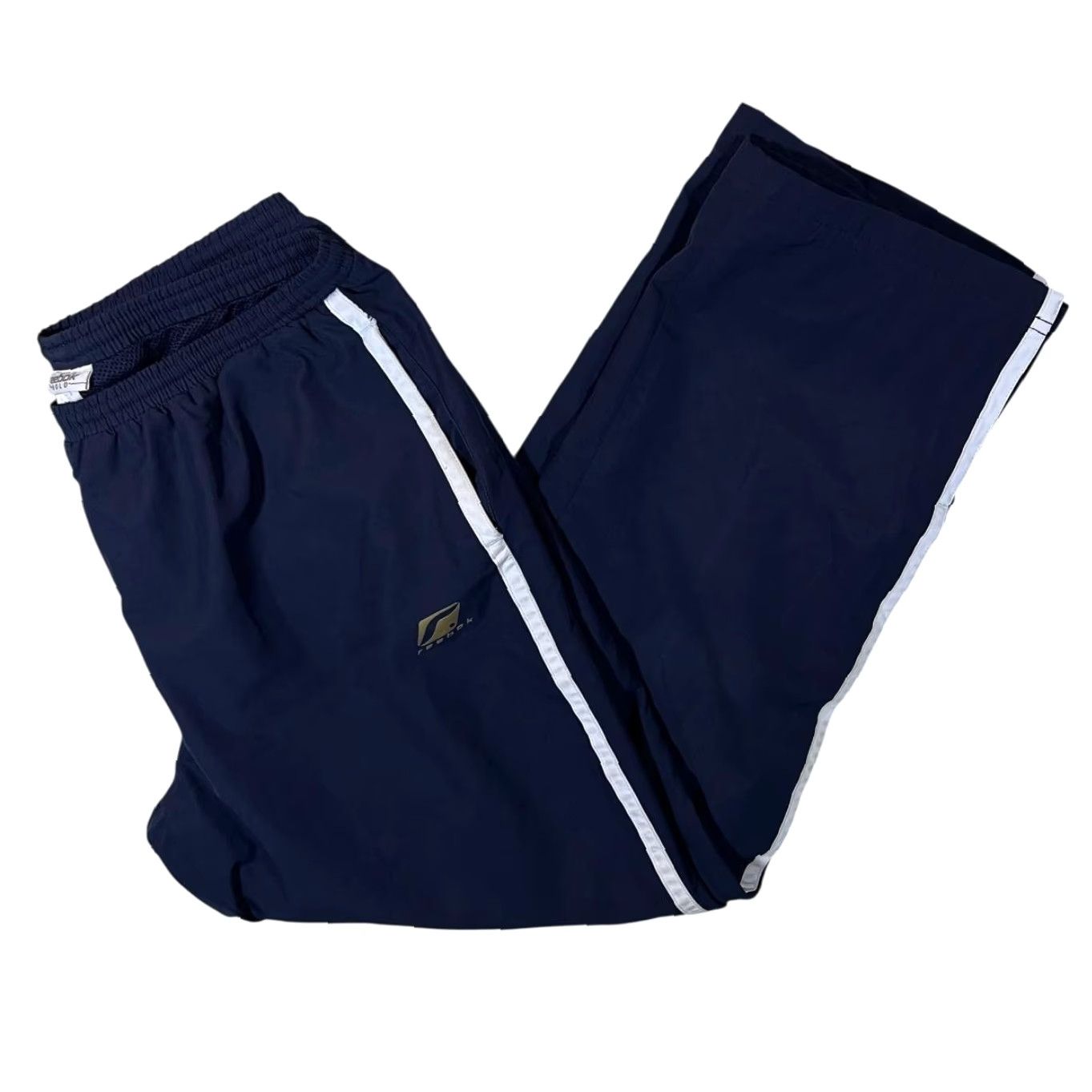 Reebok Reebok Track Pants Navy 00s Women's UK 12 Straight Cuff Trousers Gym & Training Size 34" / US 12 / IT 48 - 2 Thumbnail