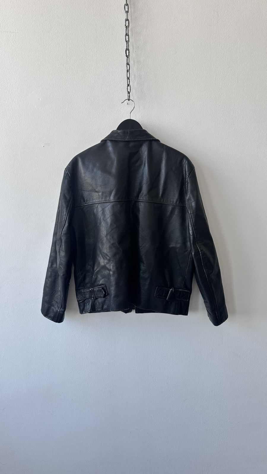 Other Genuine Leather Cafe Racer Jacket Distressed Moto Biker Size US L / EU 52-54 / 3 - 13 Thumbnail