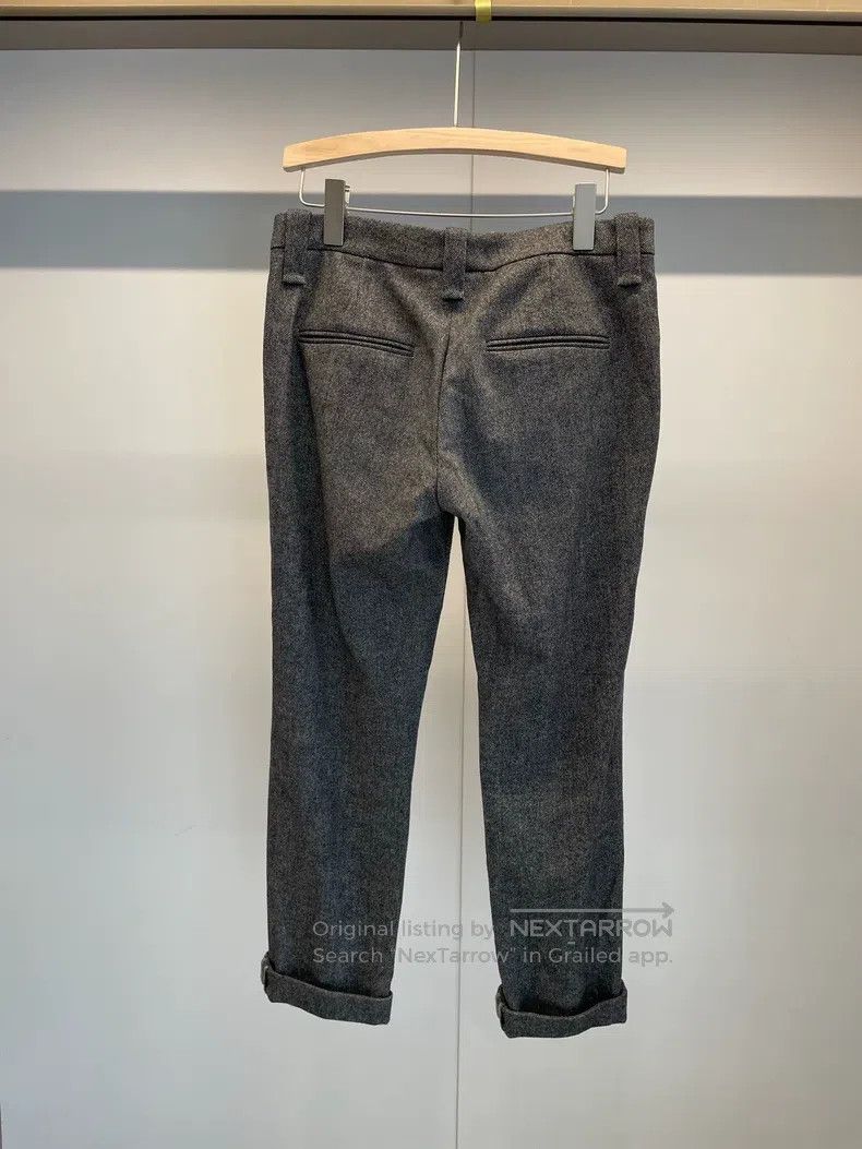 Brunello Cucinelli Brunello Cucinelli Dark Gray New Wool Casual Trousers Size 26" / US 2 / IT 38 - 2 Thumbnail