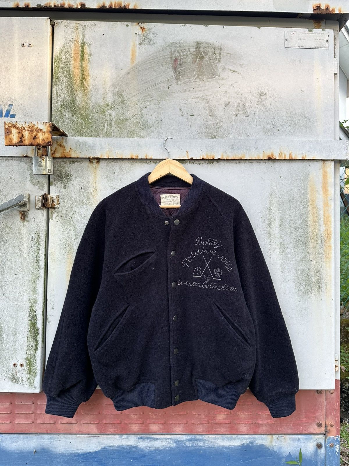 Vintage 👹Vintage Kearney House Wool Bomber Jacket Size US M / EU 48-50 / 2 - 3 Thumbnail