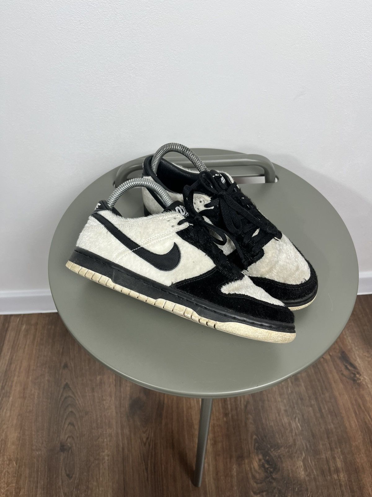 Nike Nike Dunk Low Panda Pigeon Black White Hairy Suede Sneakers Size US 6.5 / IT 36.5 - 1 Thumbnail