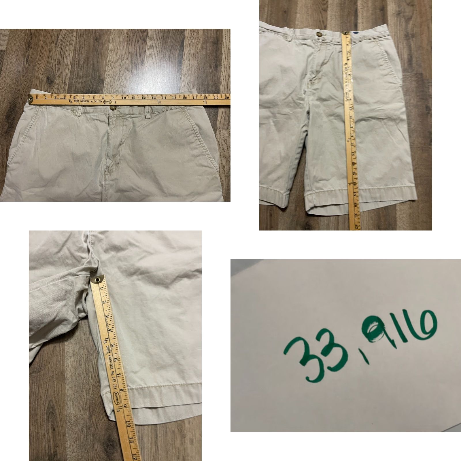 Tommy Hilfiger Tommy Hilfiger Shorts Mens Cargo Size 36 Brown Regular Inseam 10in Size US 36 / EU 52 - 8 Thumbnail