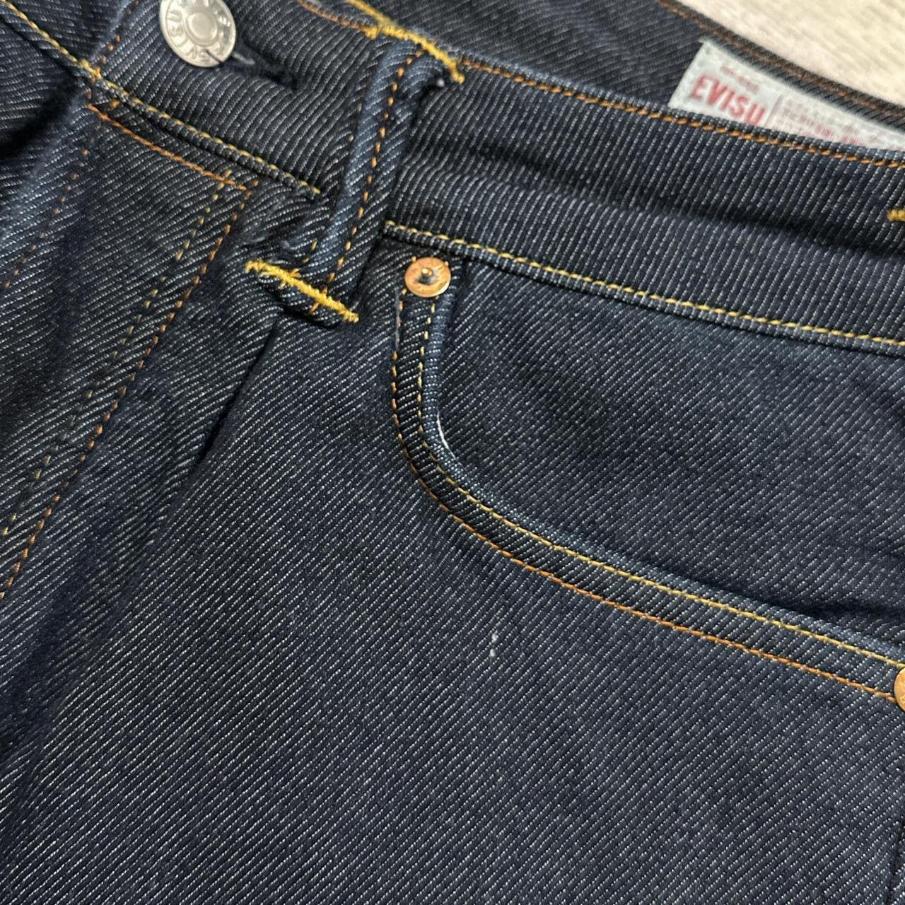 Evisu Evisu Hand-Painted Raw Selvedge Denim Jeans — Purple Seagull Size US 29 - 5 Thumbnail