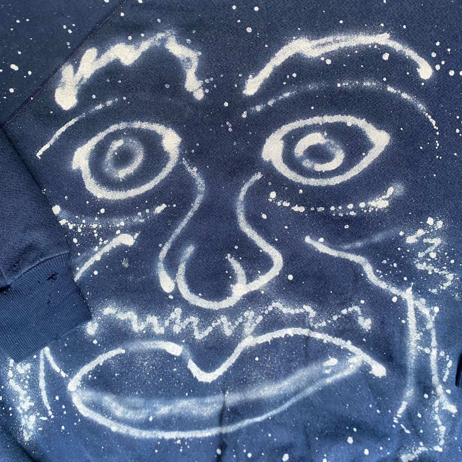 Vintage Vintage 90s Face Paint Sweatshirt Painted Art Crewneck Size US L / EU 52-54 / 3 - 3 Thumbnail