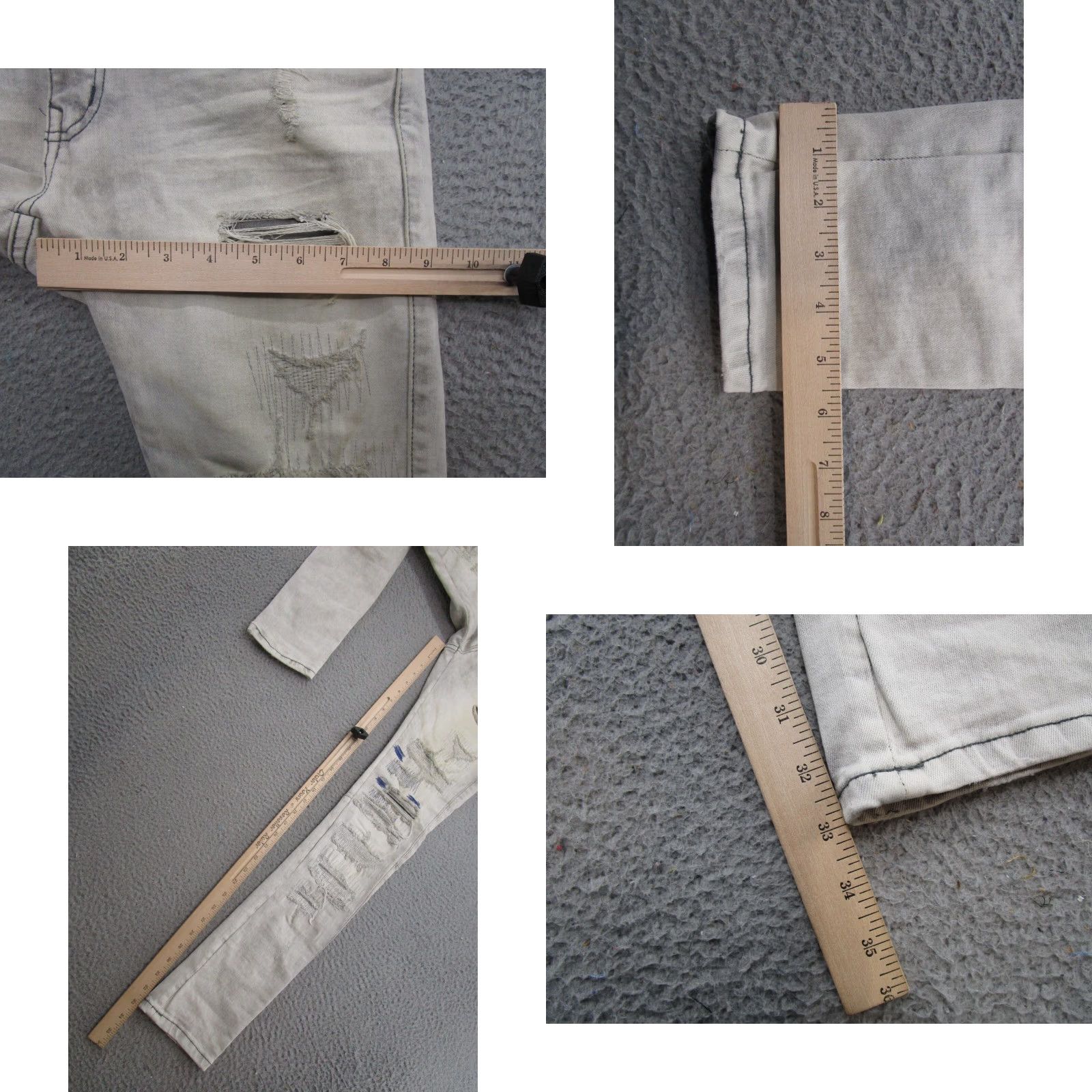 Vintage Focus Jeans Distressed Skinny Stretch Denim Jeans Mens Size 30x32 Used Look Size US 30 / EU 46 - 8 Thumbnail